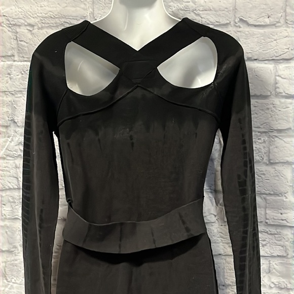 All Saints • Black Tie Dye Plexi Dress Cut Out 10 - Picture 4 of 9
